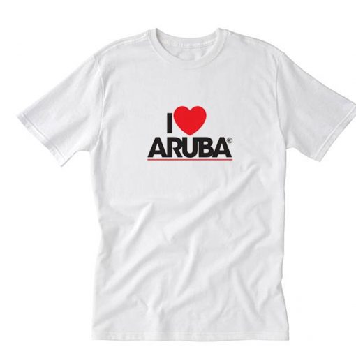 I Love Aruba Logo T Shirt PU27