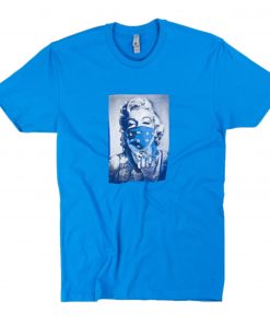 Marilyn Monroe Blue Bandana T Shirt PU27