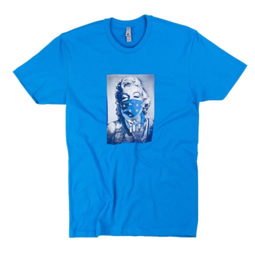 Marilyn Monroe Blue Bandana T Shirt PU27