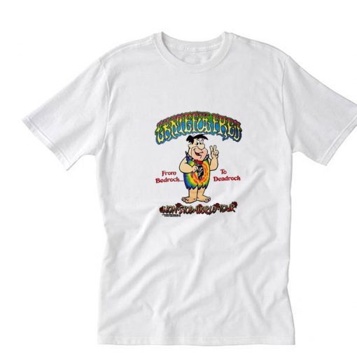 Vintage 1994 90s Fred Flintstone Grateful Dead T Shirt PU27