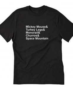 Mickey Mouse Turkey Legs Monorail Etc T Shirt PU27