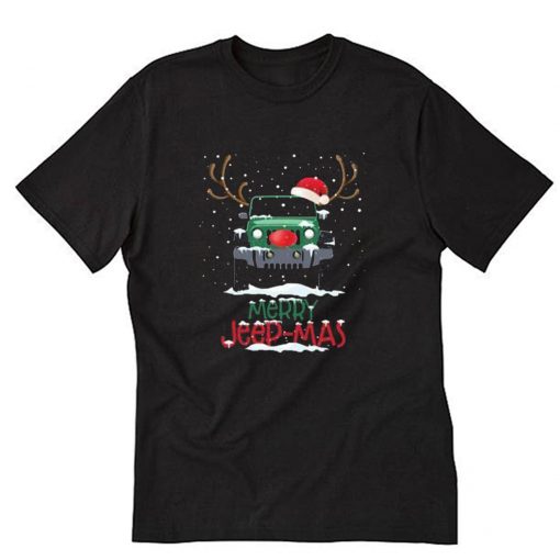 Merry Jeep Mas Funny Reindeer Jeep Driving Christmas T-Shirt PU27