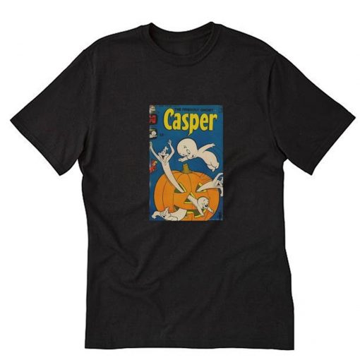 Casper The Friendly Ghost Pumpkin T-Shirt Black PU27