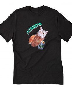 Cat in a Burrito Funny Mexican Food Kitty Salsa Guac Kitten T-Shirt PU27