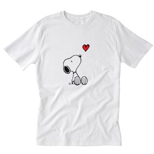 Heart sitting snoopy T Shirt PU27