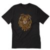 Rasta Lion Headphones T-Shirt PU27