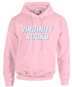 Virginity Rocks Light Pink Hoodie PU27
