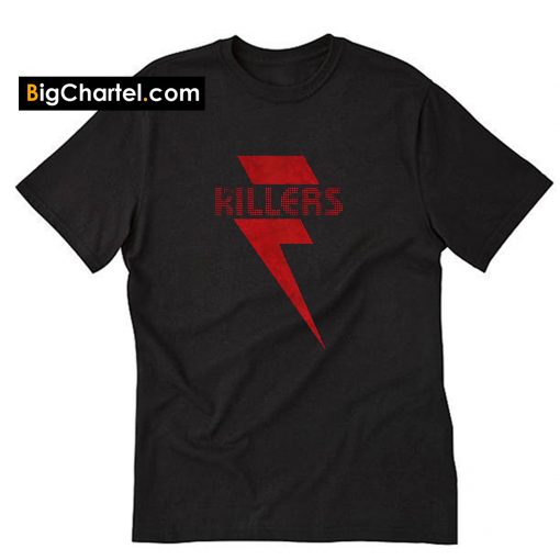 The Killers Brandon Flowers Red Bolt T-Shirt PU27