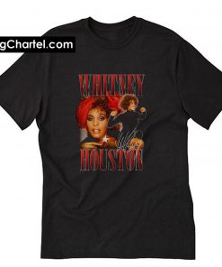 Black Whitney Houston 90s Homage T-Shirt PU27
