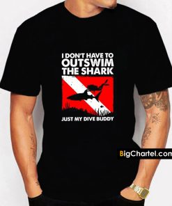 Funny Scuba Diving Design Shark Diving Buddy Shirt PU27