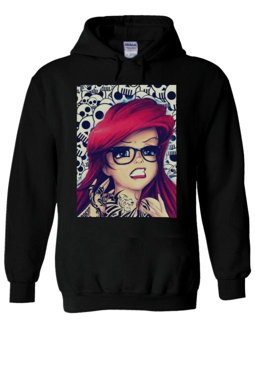 Goth Disney Princess Ariel Hoodie PU27