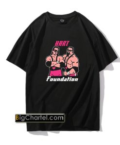 LQtees Hart Foundation Bret Hart Retro Wrestling T Shirt PU27