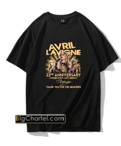 Avril Lavigne 22nd Anniversary 2009 2021 Signatures Thank You For The Memories Shirt PU27
