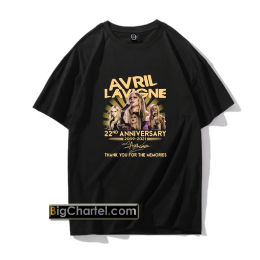 Avril Lavigne 22nd Anniversary 2009 2021 Signatures Thank You For The Memories Shirt PU27
