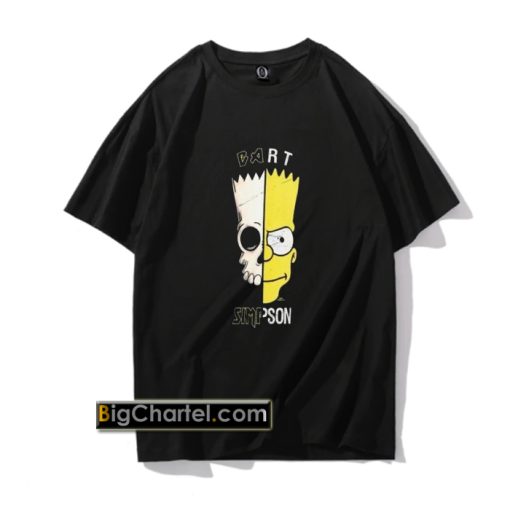 Bart Simpson Skull t shirt PU27