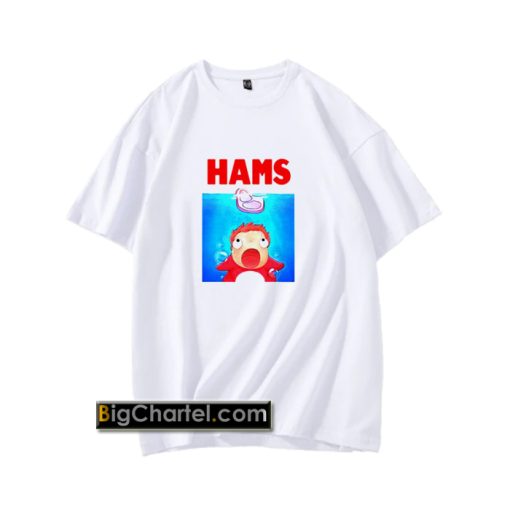 Ponyo Hams Jaws Parody shirt PU27