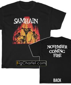 Samhain November Coming Fire T-Shirt PU27