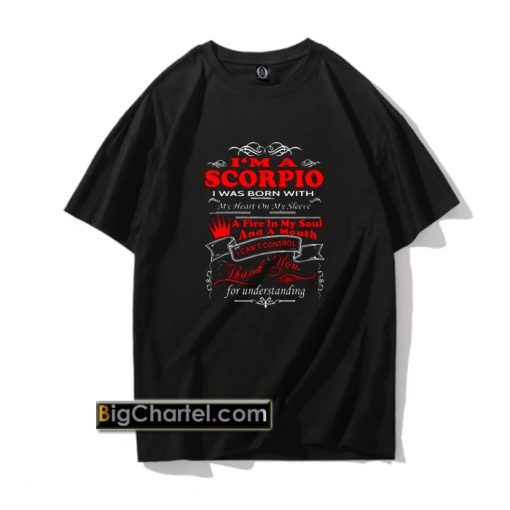 Scorpio Zodiac october November t shirt PU27