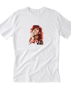 Rihanna Eating Strawberry T-Shirt PU27