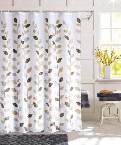 SHU UFANRO Shower Curtain Polyester Fabric Waterproof Shower Curtains PU27