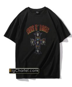 Vintage Distressed Guns N' Roses CROSS LOGO T-Shirt PU27