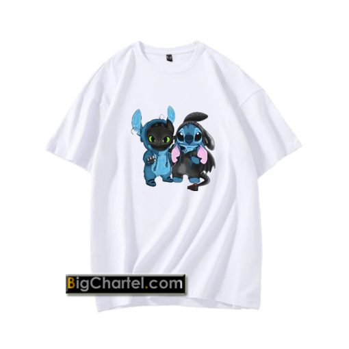 Baby Toothless and baby Stitch T Shirt PU27