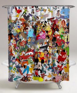 Disney All Character Mash Up Shower Curtains PU27