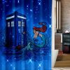 Doctor Who Meets Disney Tardis ariel Shower Curtain PU27