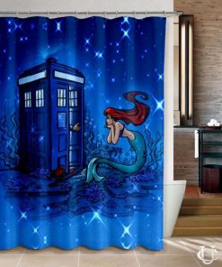Doctor Who Meets Disney Tardis ariel Shower Curtain PU27