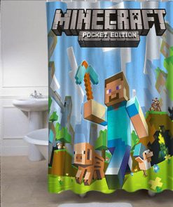 Minecraft Mine Craft Personalized Custom Shower Curtain PU27