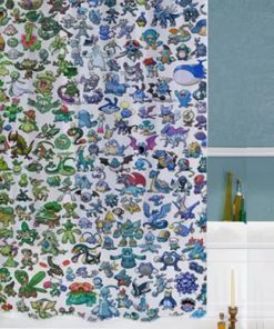 pokemon all special custom shower curtains PU27
