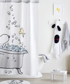 snoopy bath shower curtain PU27
