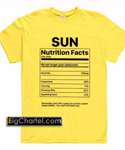 Sun Nutrition Facts T-Shirt PU27