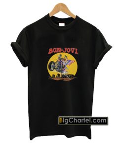 1989 Bon Jovi Sworn To Fun Born To Ride UK Tour Shirt PU27