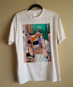 Anime Girl Aesthetic Waifu Kawaii Vaporwave Game Art T Shirt PU27