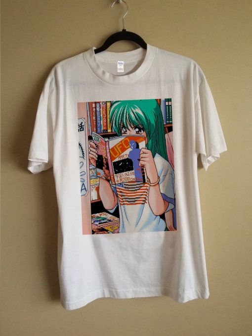Anime Girl Aesthetic Waifu Kawaii Vaporwave Game Art T Shirt PU27
