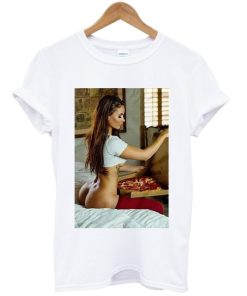 Sexy Pizza Girl On Bed Tshirt PU27