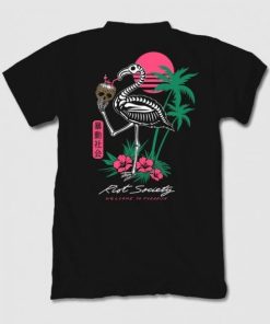 Tropical Skeleton Flamingo T-Shirt PU27