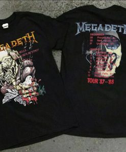 Vintage 1987 Megadeth Peace Sells Tour T-Shirt PU27