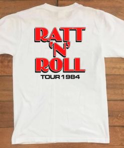 Vintage RATT n Rolls 1984 Tour T-Shirt PU27 back