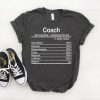 Personalized Coach Nutrition Facts Shirt PU27