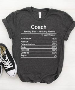 Personalized Coach Nutrition Facts Shirt PU27