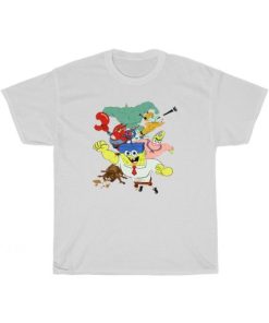 Sponge Out Of Water Superheroes Funny T-Shirt PU27