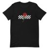 Rose and checkered Short-Sleeve Unisex T-Shirt PU27