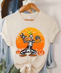 Goofy Skeleton Pumkin Halloween Shirt PU27