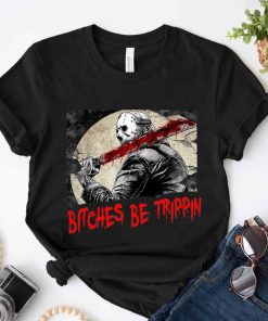 Horror Bitches Be Trippin Halloween Face Vintage Unisex T-shirt PU27