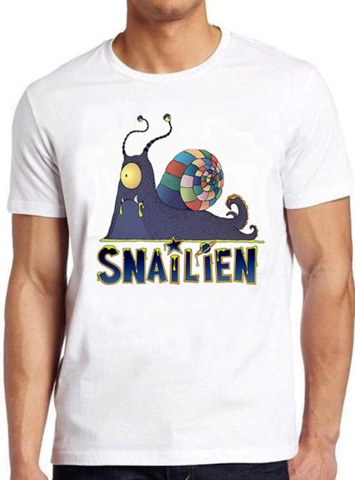 Alien Snail Slug Ufo Sci Fi Horror Area 51 Funny Meme Gift Tee Gamer Cult Movie Music T Shirt PU27