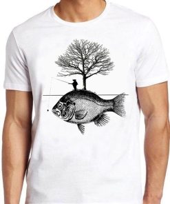 Fishing Fisherman Funny Fish Sea Bream Bass Tree Cool Gift Tee T Shirt PU27