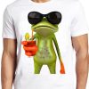 Frog Funny Cocktail Top Cool Gift Tee T Shirt PU27