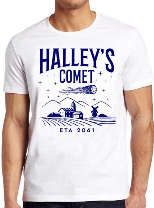 Halley's Comet ETA 2061 Science UFO Astronomy Astrology Meme Tee Gift Retro Meme Saying Gaming Music Movie T Shirt PU27